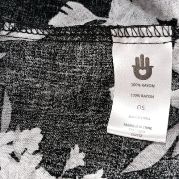 Spiritual Gangster Kimono Floral Duster OS  Black White Boho Dark Fem - Picture 4 of 4